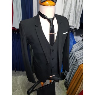 Bộ Vest Nam Ôm Body mềm mịn ( Áo vest, quần, gile, cà vạt, nơ, ghim cài) hộp đựng