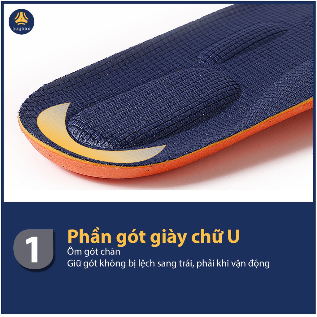 Lót giày thể thao EVA có 6 đệm chống sốc êm chân - buybox - BBPK154