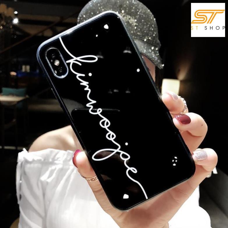 Ốp Lưng Kính Cường Lực - In Chữ Ký Theo Yêu Cầu cho iphone ( NHẮN TÊN MUỐN IN CHO SHOP) STShop Uy tín Chất lượng