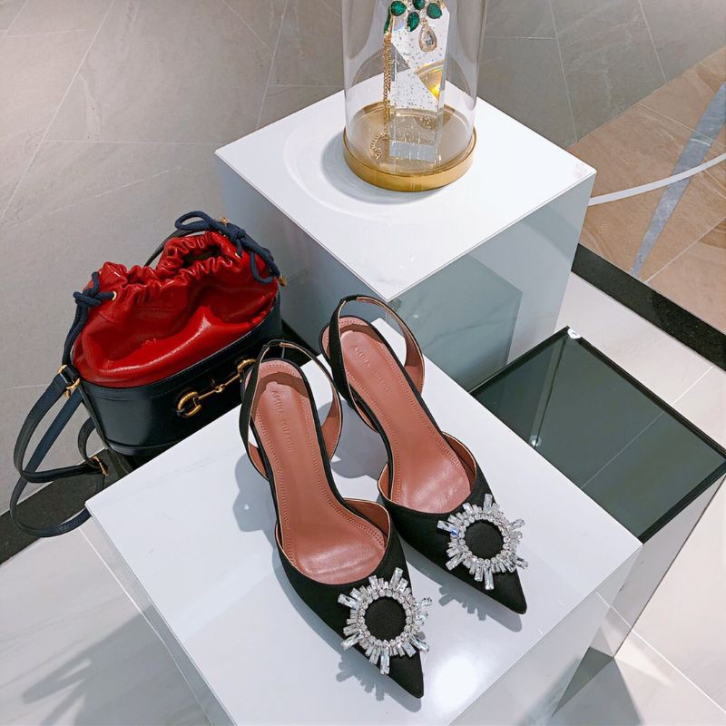 Cao gót amina muaddi da tpu 6.5Cm