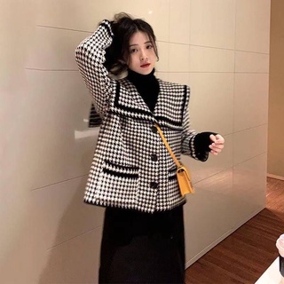 Áo Khoác Nữ Caro Mùa Thu Đông Phong Cách Nữ Sinh Hàn Quốc ( Kèm Ảnh Thật)