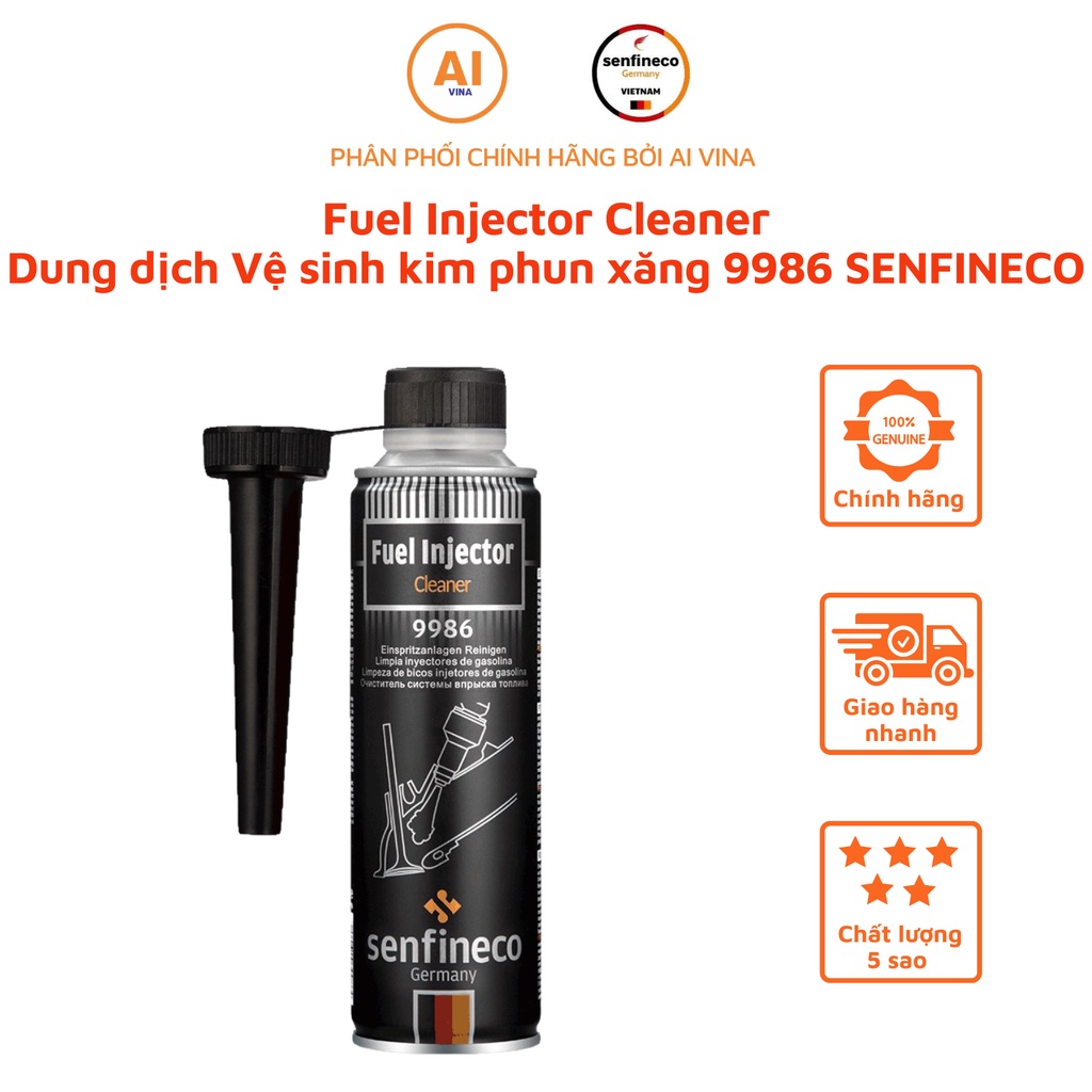 Dung Dịch Vệ Sinh Kim Phun Xăng Senfineco 9986 Hỗ Trợ Làm Sạch Khôi Phục Hiệu Suất Động Cơ Hiệu Quả 300ml
