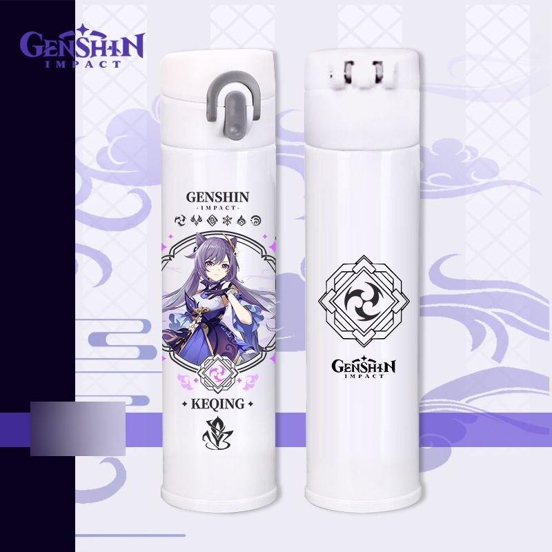 Bình Nước Giữ Nhiệt Dung Tích Lớn Mẫu genshin impact zhongli Alhaitham Raiden Shogun