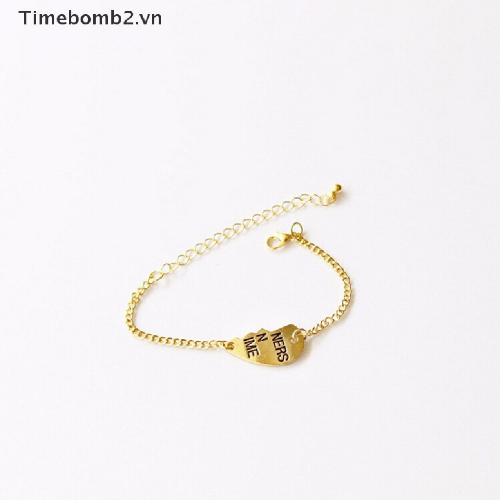 Bộ 2 Vòng Tay Mặt Trái Tim Chia Ngăn Dùng Làm Quà Tặng Tốt Nhất