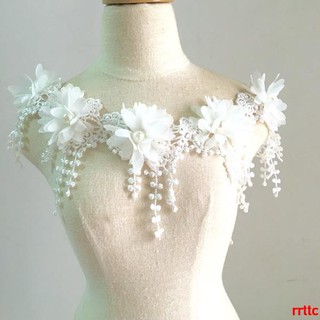 Đầm Cưới Phối Ren Hoa Đính Hạt Ngọc Trai Sang Trọng Cho Cô Dâu