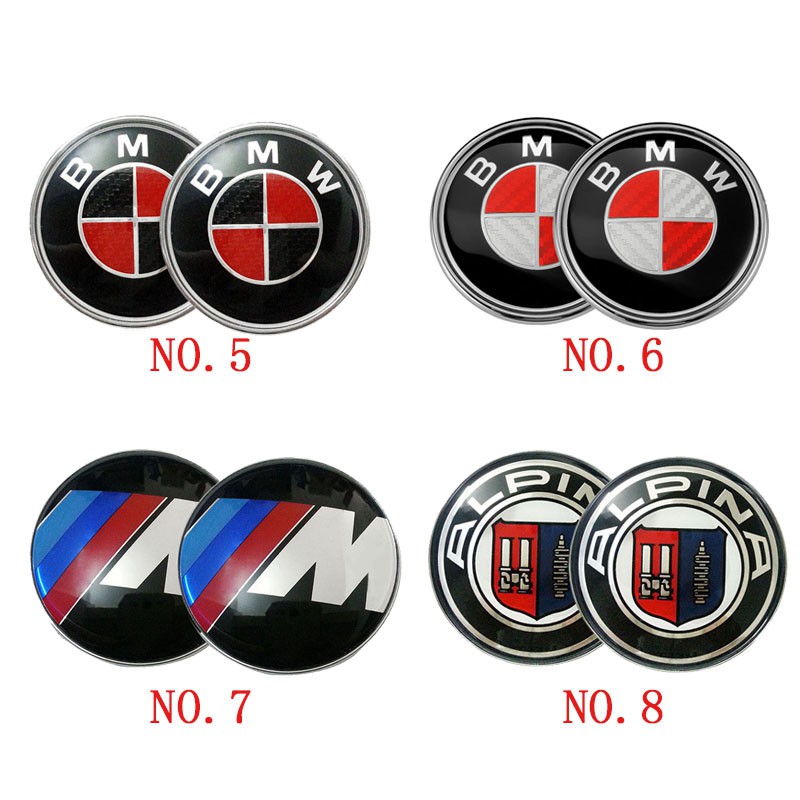 Bộ 2 Huy Hiệu Logo 82mm Trang Trí Mui Xe Hơi BMW F30 F20 F10 F32 F34 F36 F25 F21