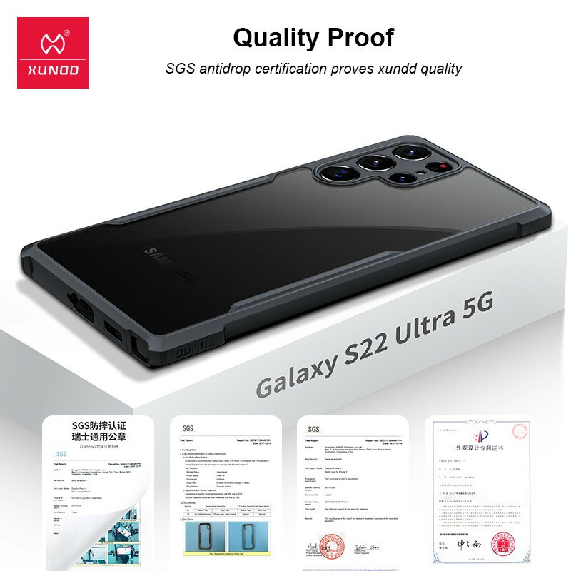 Ốp lưng XUNDD Chống Shock cho Samsung Galaxy S22/S22 plus/S22 ultra siêu đẹp. Hàng chính hãng
