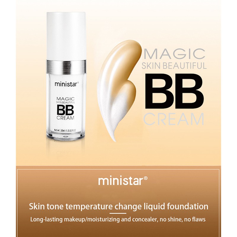 (Hàng Mới Về) Kem Nền Che Khuyết Điểm Dưỡng Ẩm Thay Đổi Màu Sắc Ministar | BigBuy360 - bigbuy360.vn