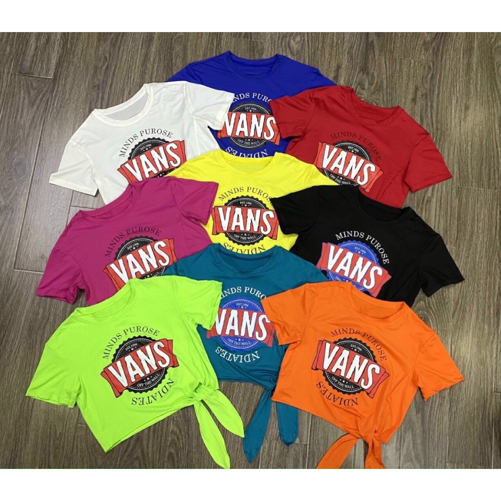 Áo croptop Vans buộc dây cực xinh (đồ tập gym-yoga nữ)