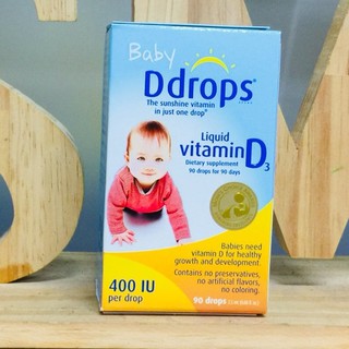 Baby Ddrops Vitamin D3 Ddrop cho bé 90 giọt hỗ trợ phát triển xương và cơ cho bé