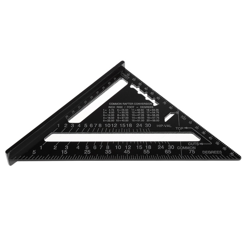 Thước Đo Góc Tam Giác 7 Inch Bằng Hợp Kim Nhôm Cao Cấp