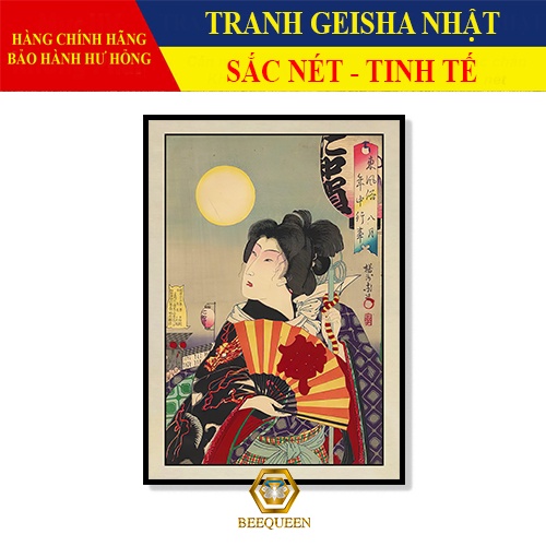 20 Mẫu Tranh Geisha Trang Trí Nhà Hàng, Tiệm Xăm Tattoo Phong Cách Nhật Bản Xưa
