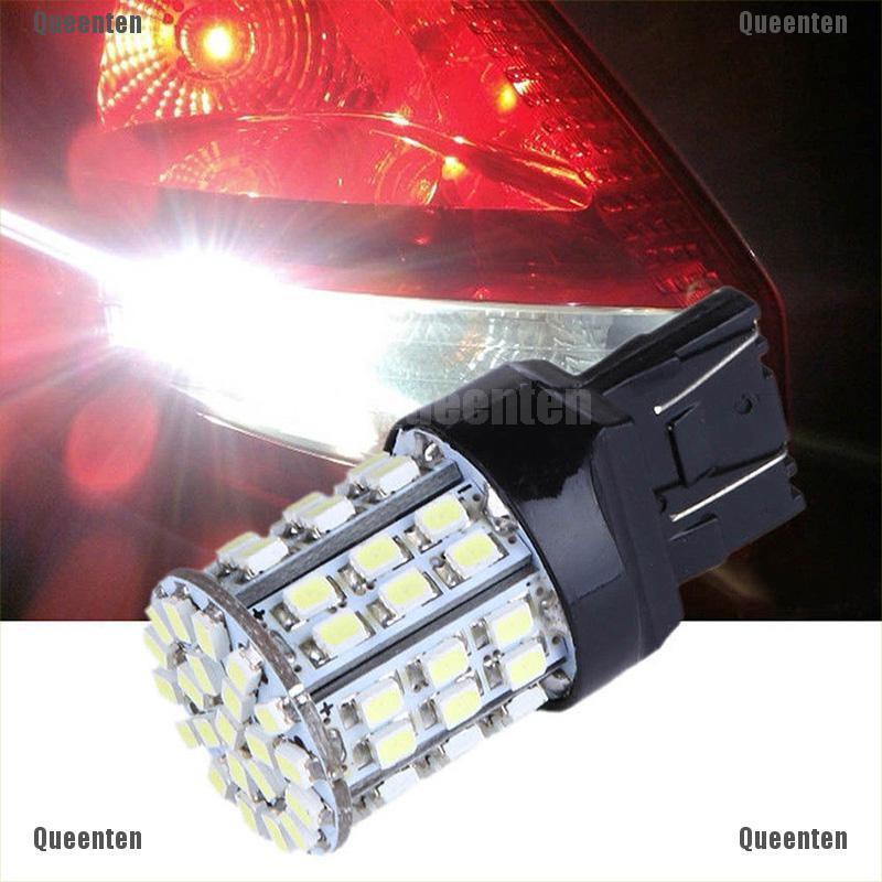 Bộ 2 bóng đèn LED T20 7443 1206 6000K 64 SMD chiếu ánh sáng báo tín hiệu cho đèn phanh