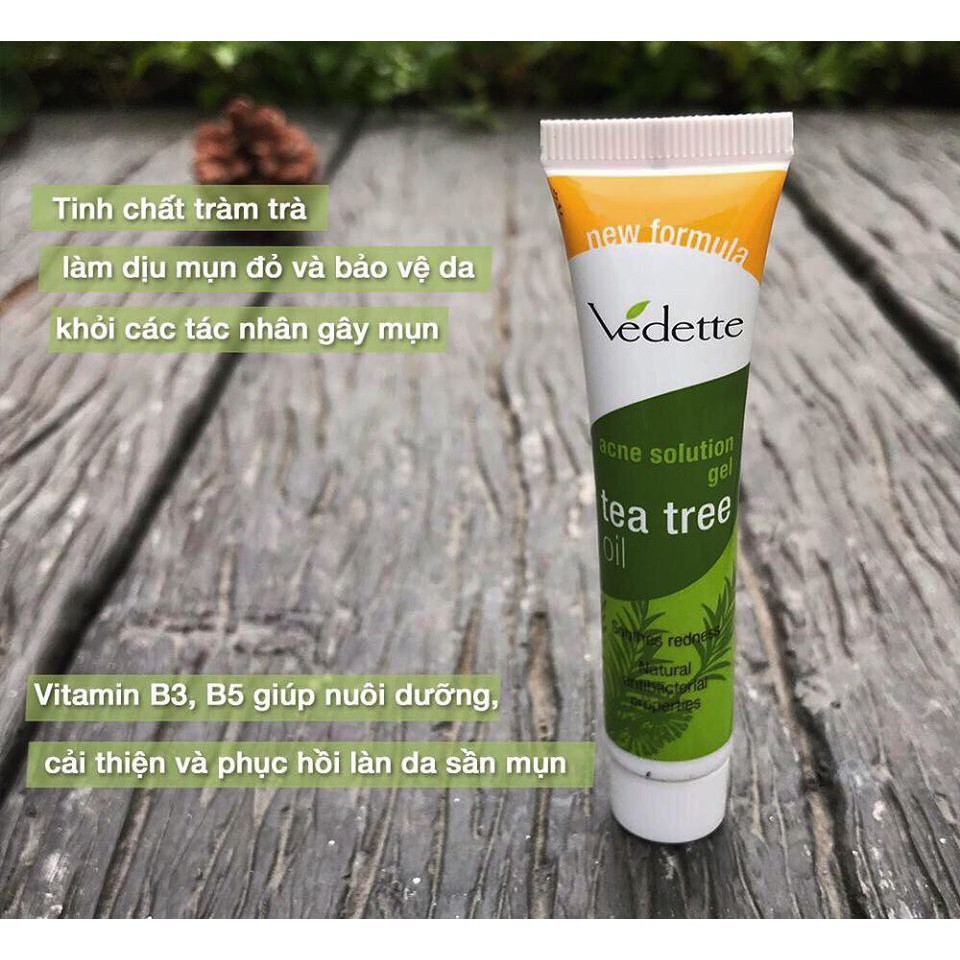 Gel dưỡng da, ngừa mụn kháng khuẩn giảm mụn   - Chiết xuất Tea Tree Oil 18g