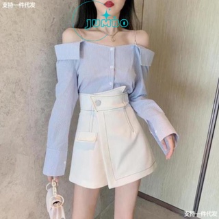 Quần giả váy đẹp thiết kế khóa sau có túi chỉ nổi tôn dáng short nữ JB202