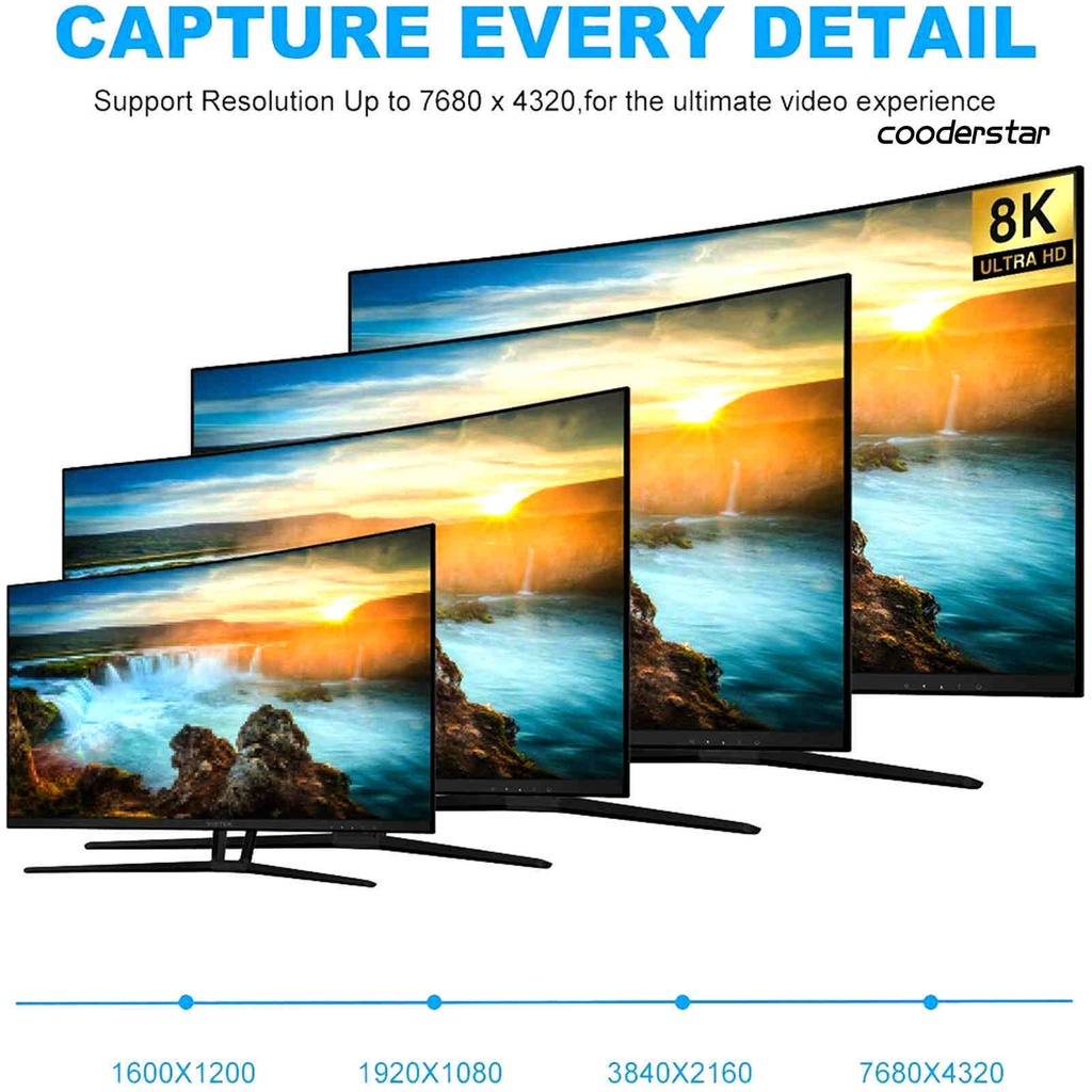 Đầu chuyển đổi USB Type C sang Displayport 8K 60HZ cho Thunderbolt 3