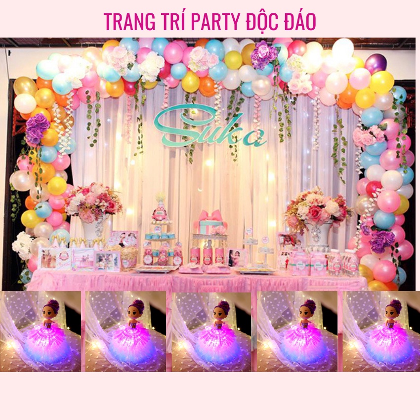 Búp bê chibi phát sáng cho bé gái hình công chúa- kiểu búp bê-2KE KIDS