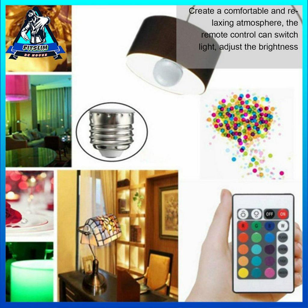 Bóng Đèn Led E27 3w Kèm Điều Khiển Từ Xa