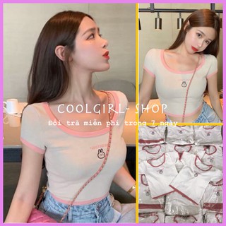 Áo croptop thêu thỏ cute hàng quảng châu