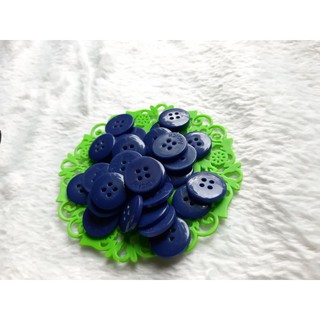 set 2 nút áo (cúc áo) màu xanh