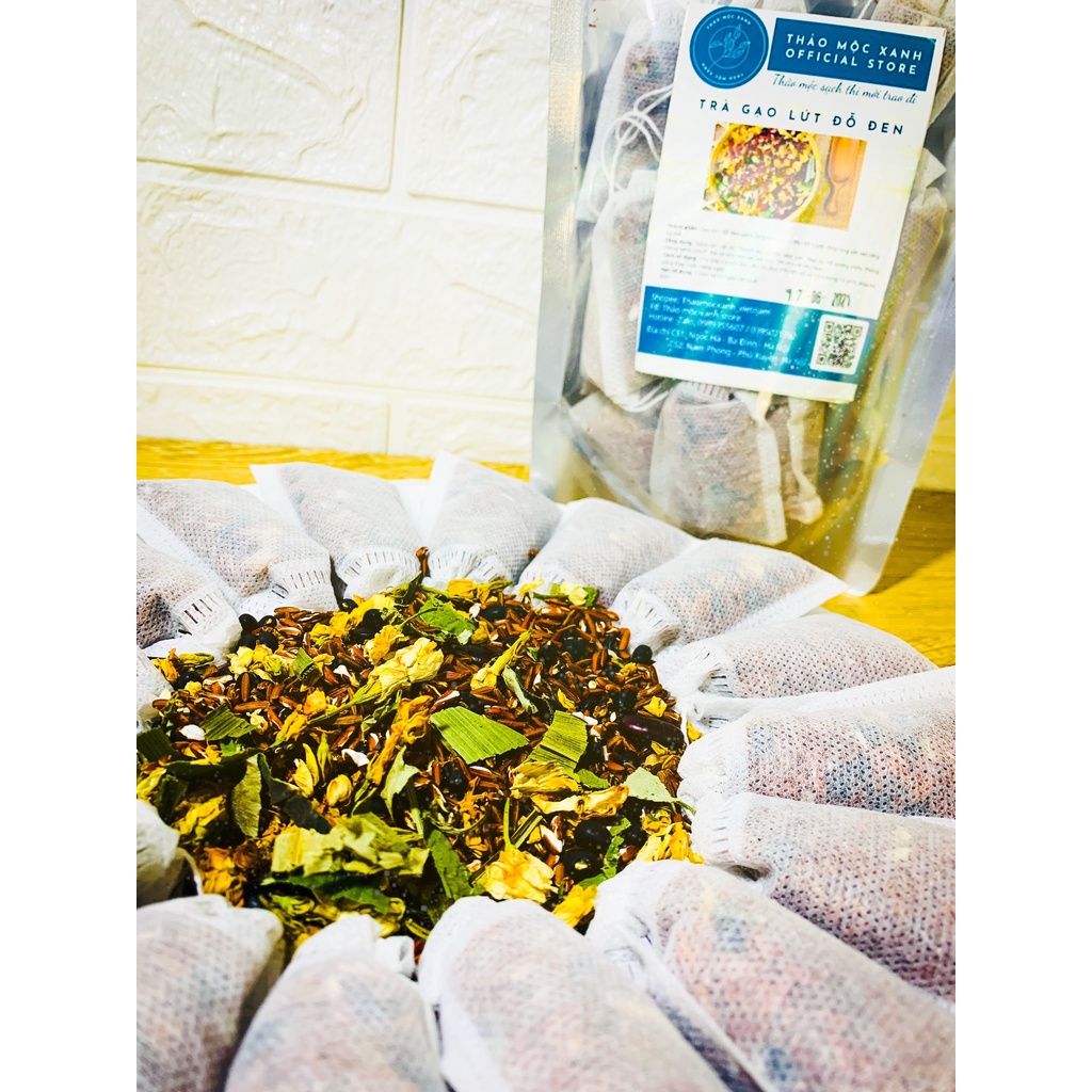 TRÀ GẠO LỨT - TRÀ HOA NGŨ CỐC 6 vị gồm gạo lứt, đậu đen, đậu đỏ, lá dứa, hoa nhài, lá sen rang củi HẠ THỔ | BigBuy360 - bigbuy360.vn