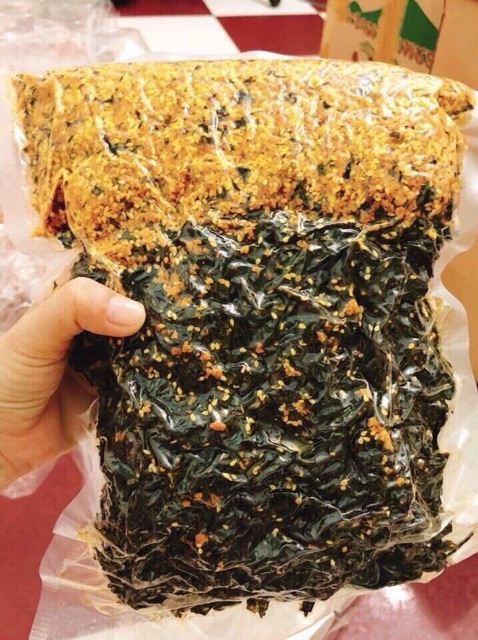 Túi 500g rong biển cháy tỏi ngon