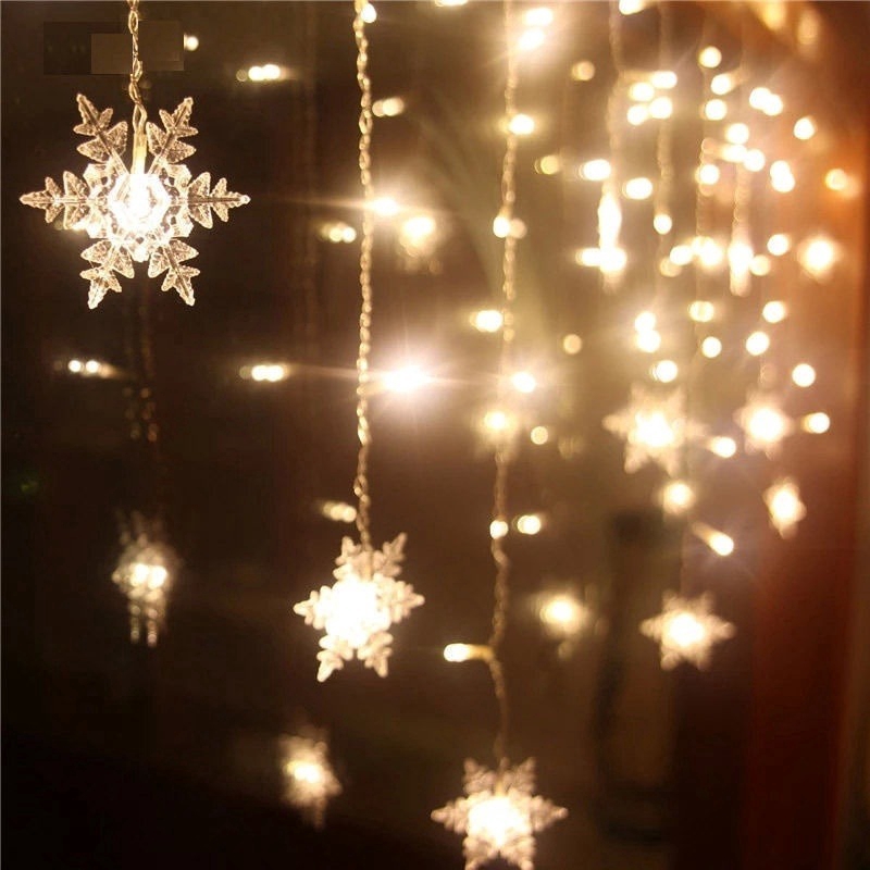 2.5m/3m 20 LED Star Snowflake Copper Wire Fairy String Christmas Wedding Party Decor