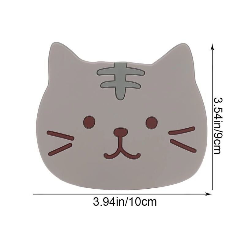 1 Miếng Lót Ly Silicone Hình Mèo Chất Lượng Cao