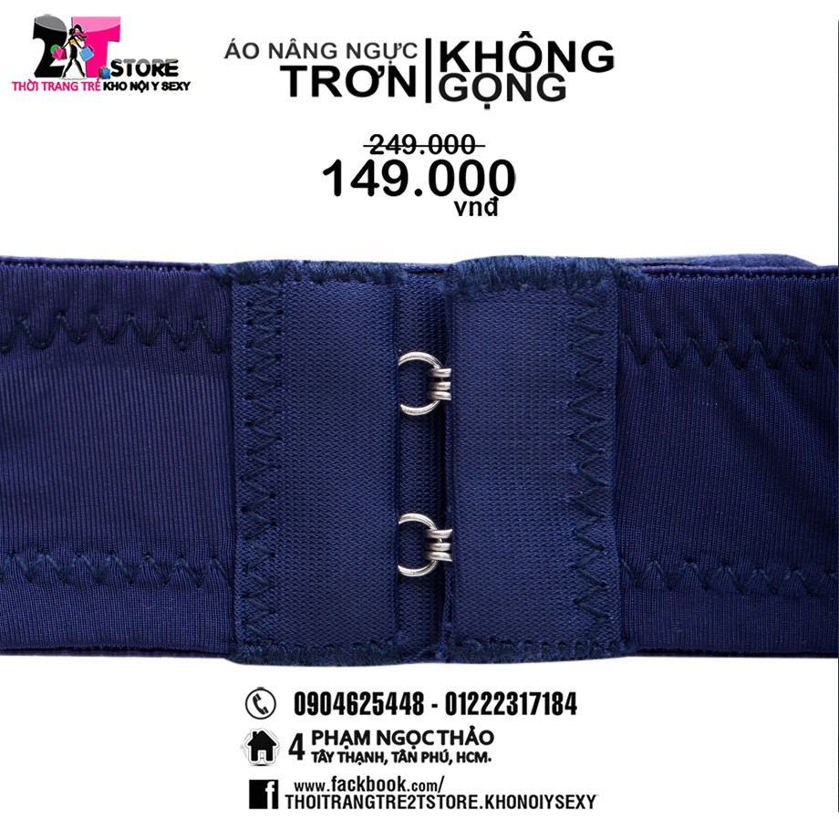 Áo Nâng Ngực Cotton Không Gọng Trơn (Xanh Dương)