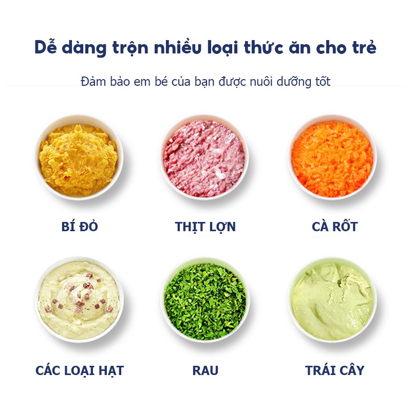 Máy xay sinh tố thực phẩm HAN RIVER cỡ nhỏ đa năng cho nhà bếp - Hàng chính hãng