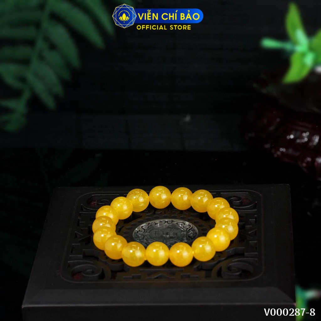 Vòng tay phong thủy đá Topaz - 10MM thời trang phụ kiện trang sức Viễn Chí Bảo V000287-10