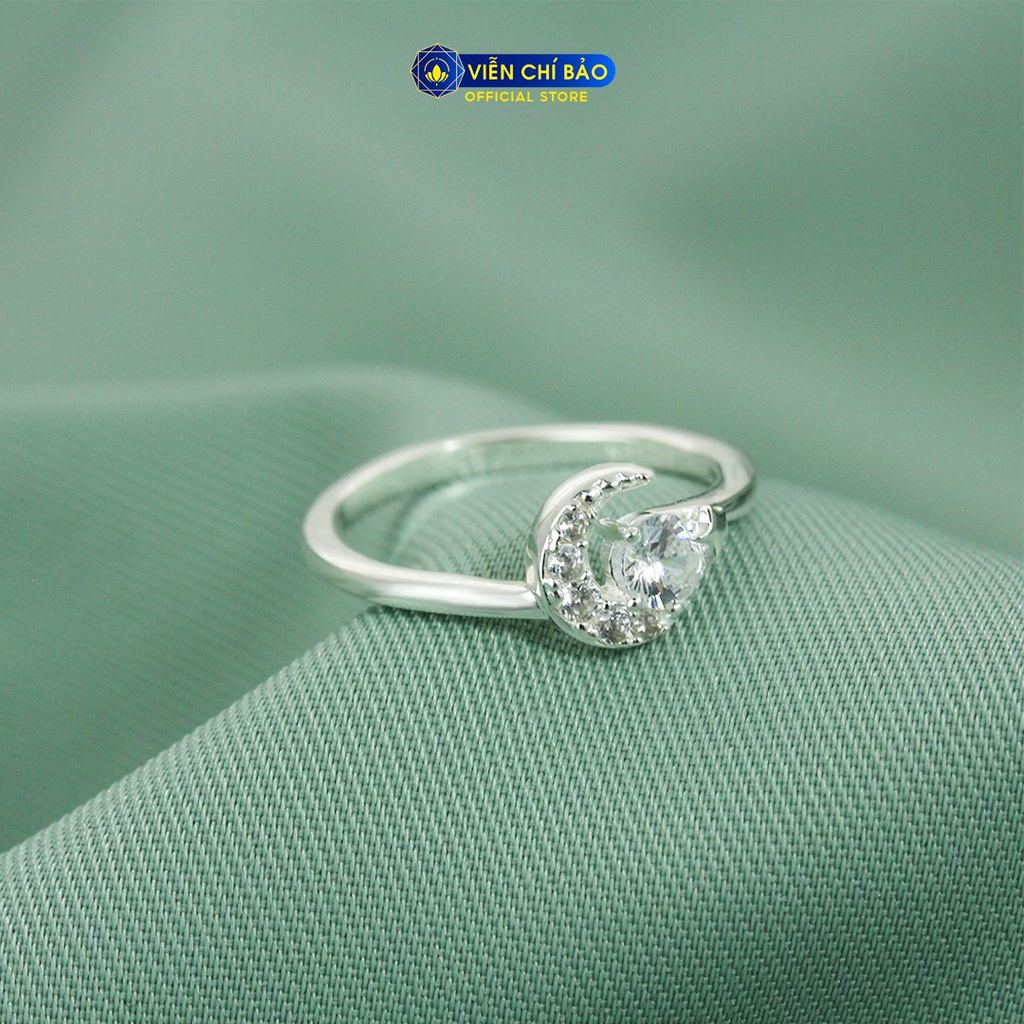 Nhẫn bạc nữ hình trăng sao chất liệu bạc 925 thời trang phụ kiện trang sức Viễn Chí Bảo N400861