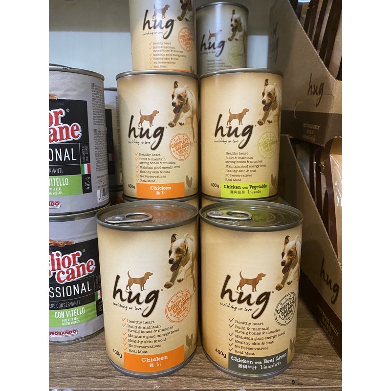 [Mã PET50K giảm Giảm 10% - Tối đa 50K đơn từ 250K] Pate Hug cho chó dạng lon 400g