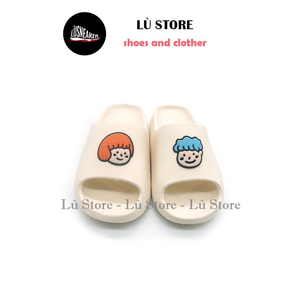 Dép đi trong nhà [Lù Store ] Dép bánh mì hình chibi dễ thương, 3 màu đen, cam, kem, size từ 36-40