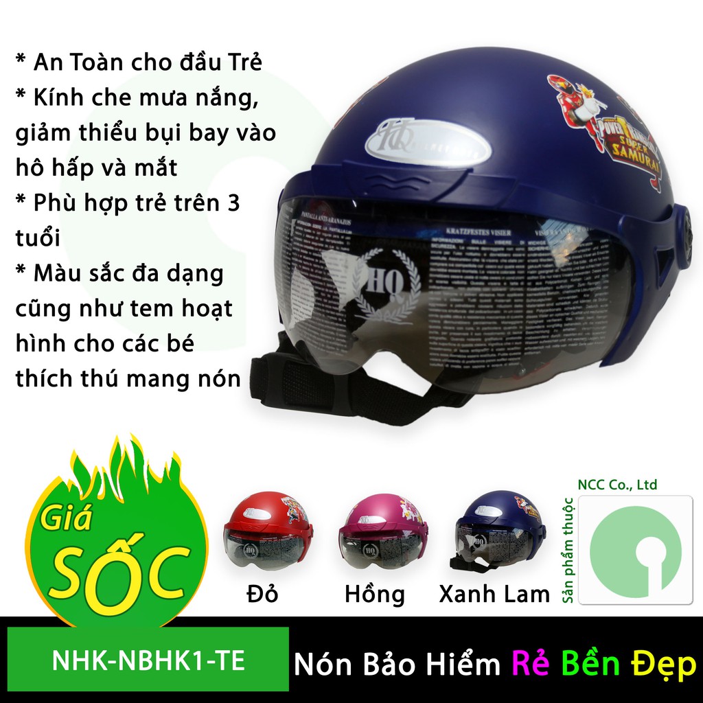 Mũ nón bảo hiểm cho trẻ nhỏ - Bảo vệ đầu bé an toàn nhất - NHK-NBHK1-TE-XA (Nhiều màu)