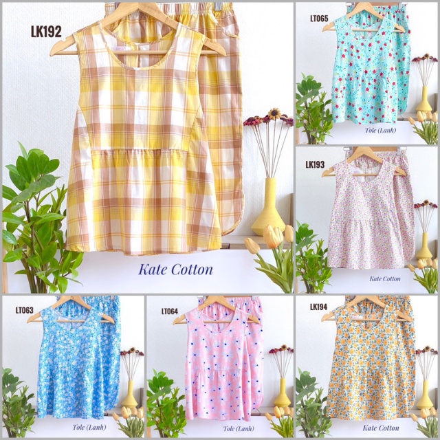 Đồ Bộ Nữ Mặc Nhà LUCKY Lửng Babydoll Xinh Xắn Vải Mềm Mát