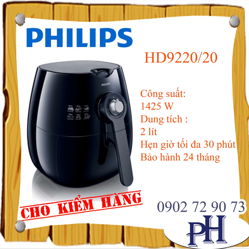 Nồi chiên không dầu Philips 2.2 lít HD9220/20