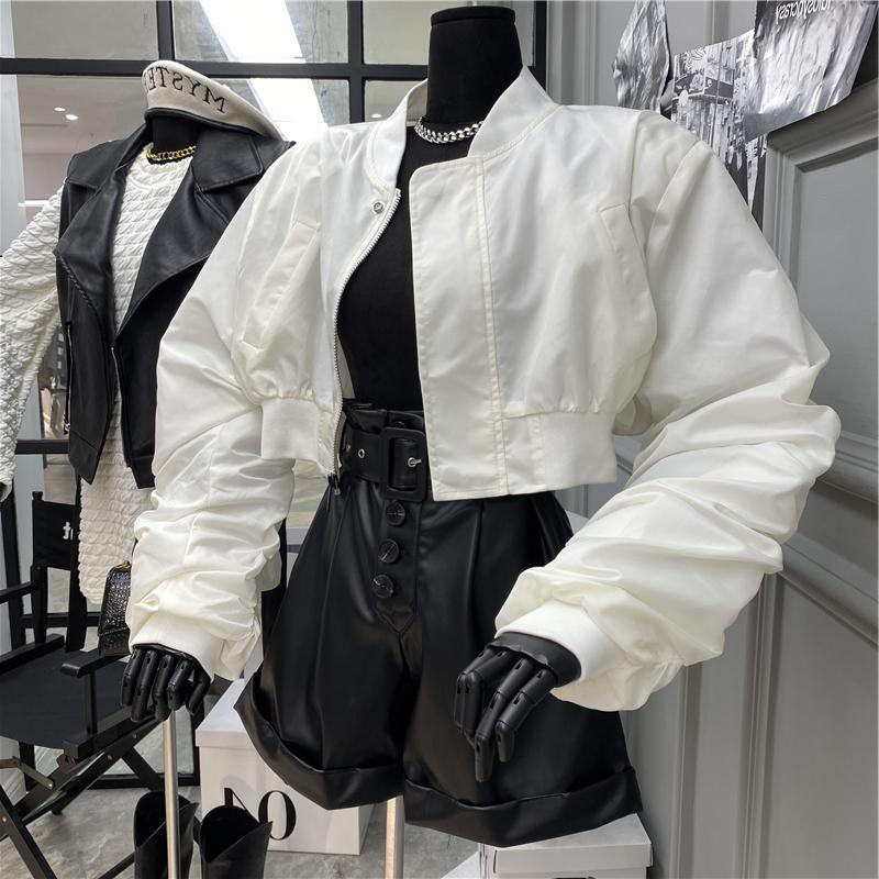 ÁO KHOÁC NỮ BOMBER NGẮN THỜI TRANG NỮ (CHẤT BAO XỊN XÒ) HÀNG NHẬP QUẢNG CHÂU