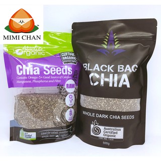 Combo Chia Đen 500g - Chia Tím Úc 250g