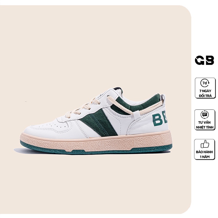 [Mã WABRH33 giảm 10% tối đa 30k đơn từ 99K] Giày Sneaker Nữ Basic Trắng Xanh Da PU giayBOM B1572