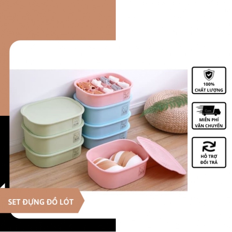 RẺ VÔ ĐỊCHSÉT ĐỰNG ĐỒ LÓT 1 BỘ CÓ LẮP LÀM BẰNG LÚA MẠCH
