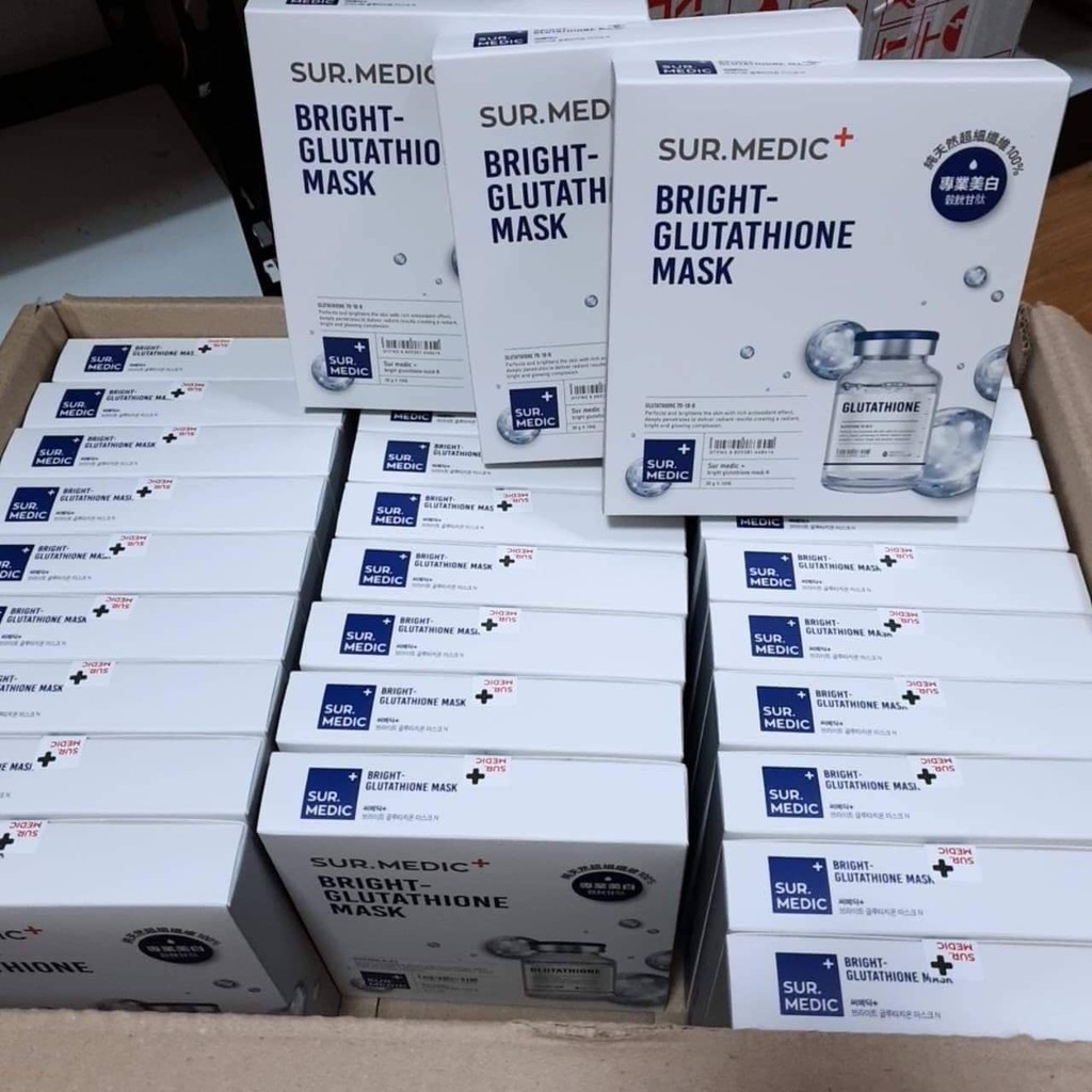 Mặt Nạ Trắng Da Sur.Medic Sur Medic  Bright Glutathione Mask CÓ TEM CHỐNG HÀNG GIẢ