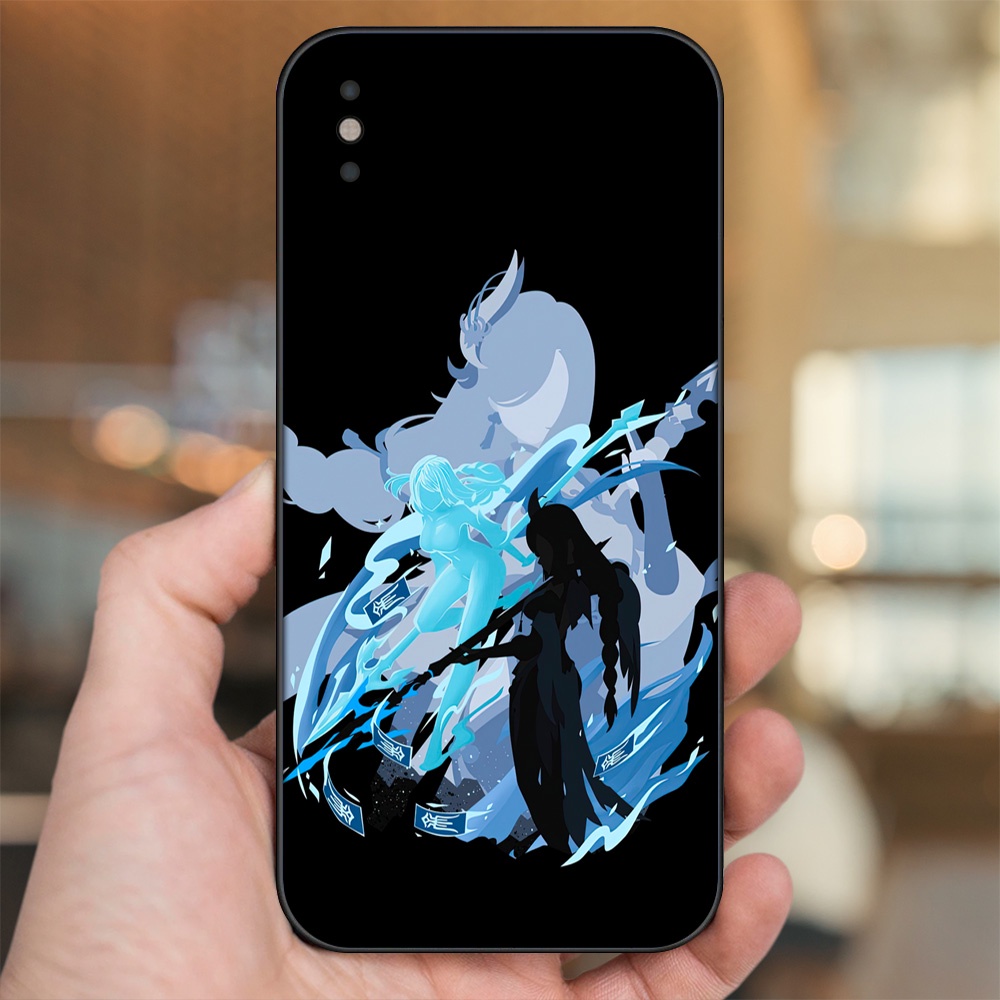 Ốp lưng iPhone Xs Max dẻo đen cạnh vuông in hình Shenhe Genshin Impact