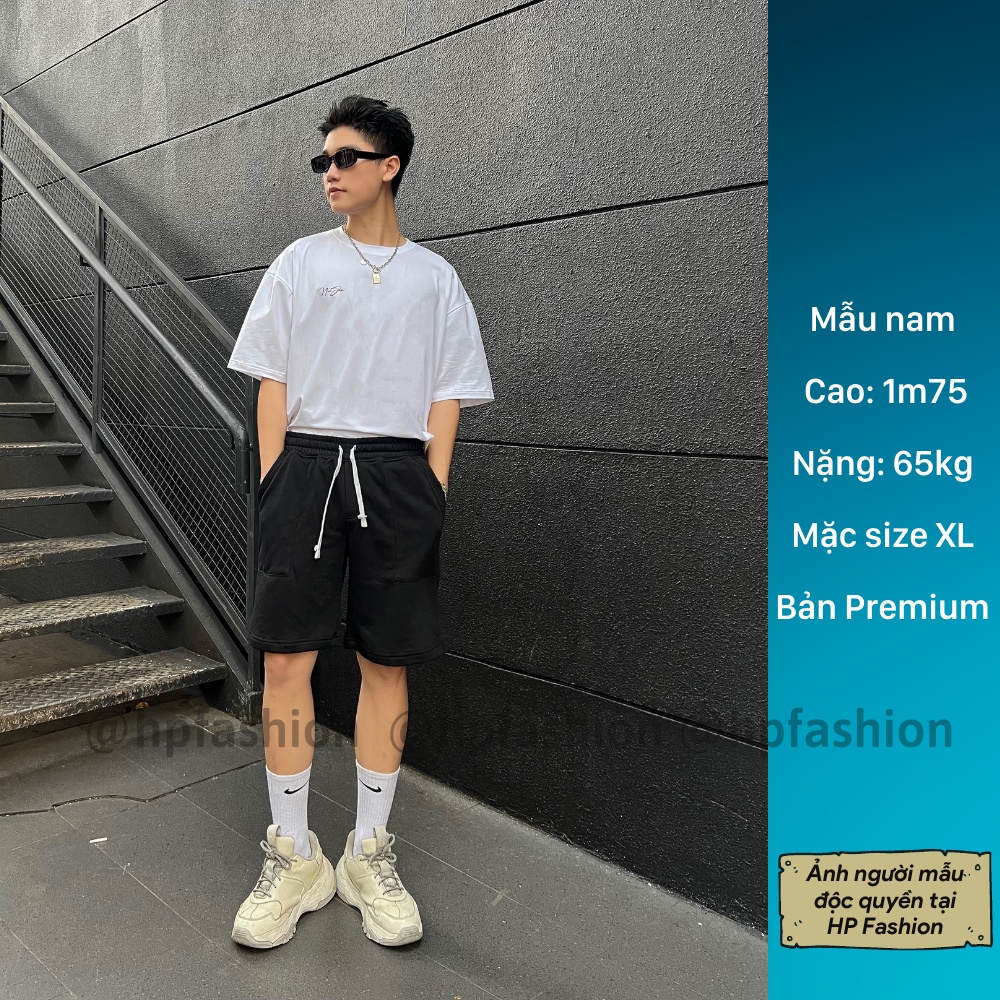 Quần đùi trơn chất nỉ chân cua ❤️ Quân short form unisex nam nữ - Happy Style