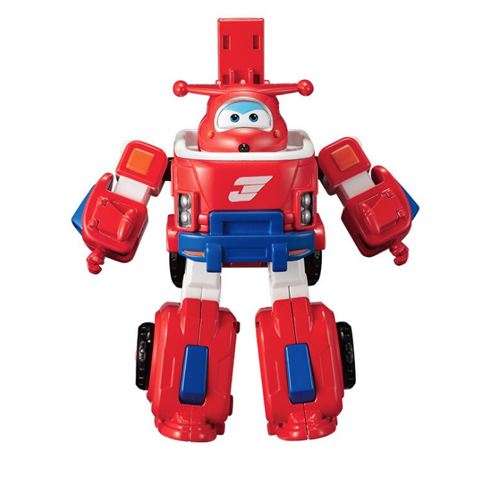 Đồ chơi trẻ em Jett tia chớp máy bay mini đồ chơi super wings đội bay siêu đẳng và robot cỡ nhỏ