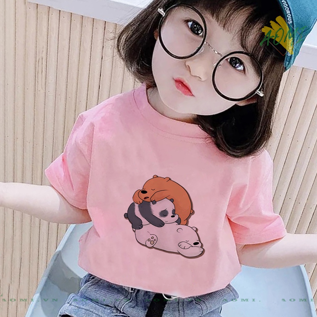 ÁO THUN GẤU WE ARE BEAR UNISEX  PHÔNG NAM NỮ GIA ĐÌNH CẶP ĐÔI CÓ SIZE TRẺ EM CHO BÉ TRAI GÁI AOMIVN