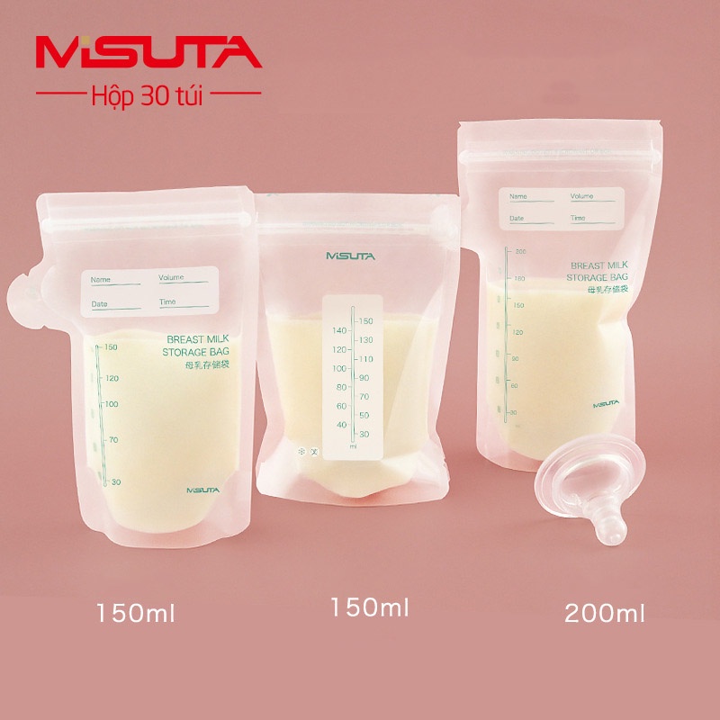 Túi trữ sữa mẹ Misuta hộp 30 túi( 200ml)