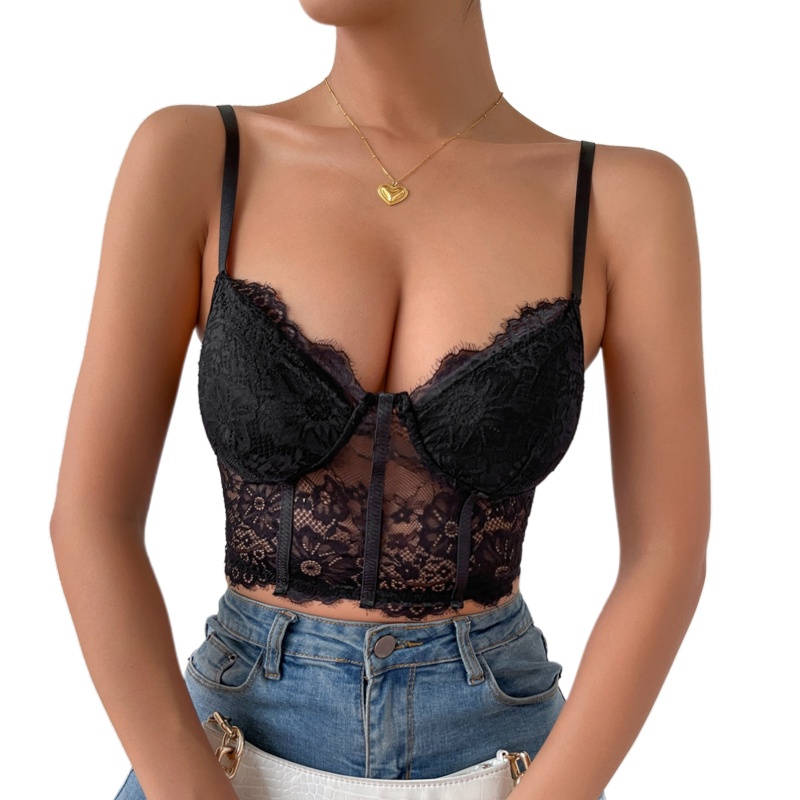 Xiangbao Áo Crop Top Ren Hở Lưng Gợi Cảm Cho Nữ Dự Tiệc