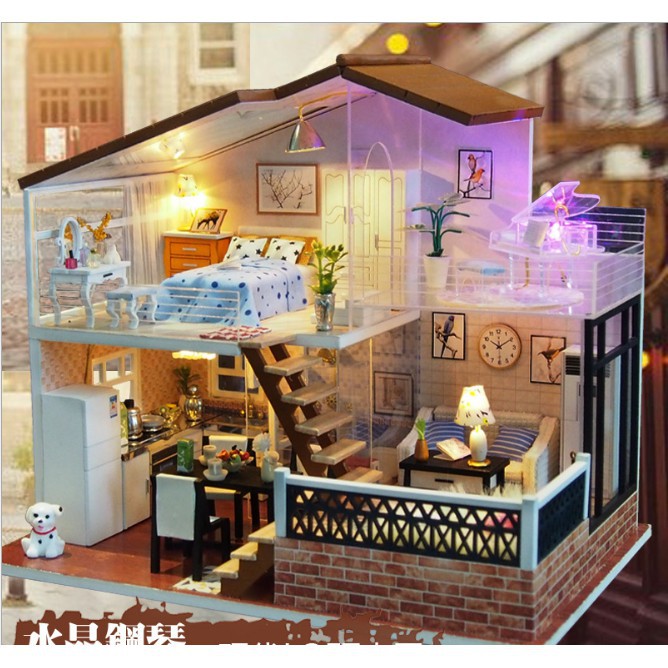 Mô hình nhà búp bê gỗ DIY - One Meter Sun - ngôi biệt thự ấm áp