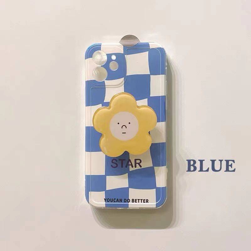 bearbrick Khung lưới màu xanh iPhone13 / 12Promax Apple 11 Ốp lưng điện thoại di động XR / X Soft XS Nữ 6S / 7 8Plus